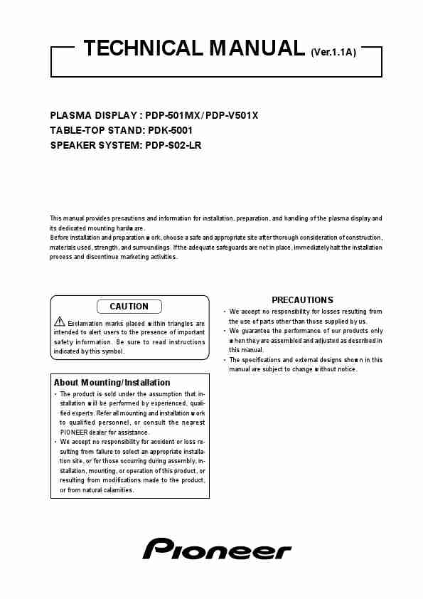 Pioneer Flat Panel Television PDP-V501X-page_pdf